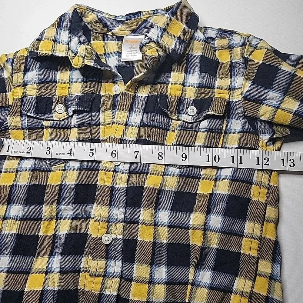 GYMBOREE Toddler Boys Yellow Plaid Fall Flannel‎ 2011 Shirt Size 2T